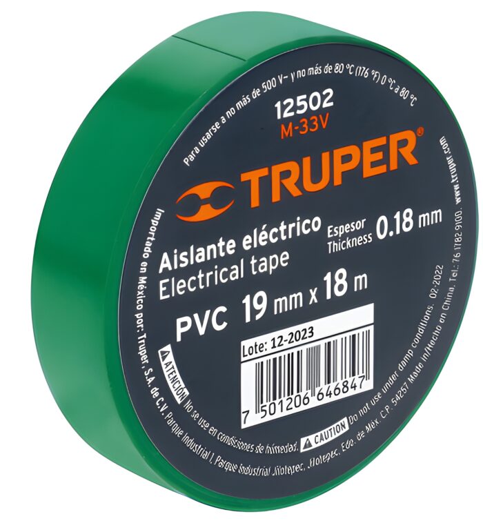 CINTA AISLANTE VERDE  TRUPER 12502 - Imagen 1