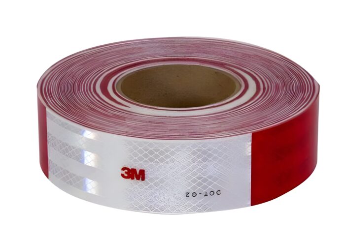 CINTA REFLECTIVA ROJO Y BLANCO 2" - 3M - Imagen 1