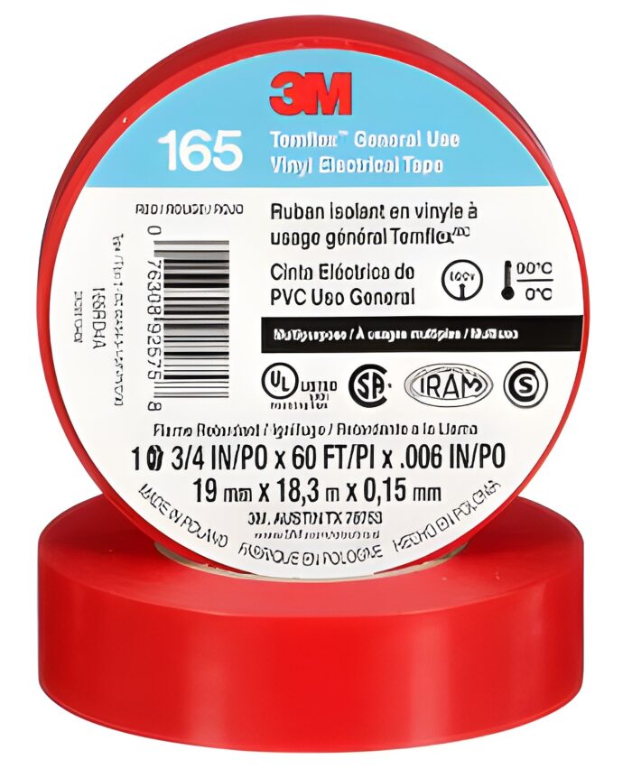 CINTA AISLANTE 165 ROJO 3/4"X18 M 3M - Imagen 1